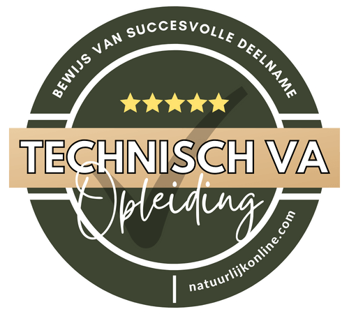 Badge Technisch VA Opleiding Michelle Vercoulen Technisch Business Partner